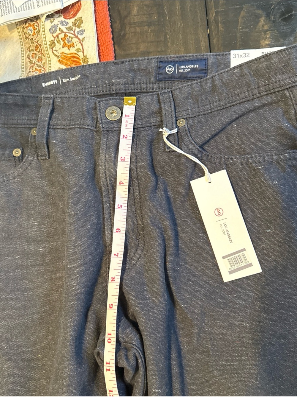 Ag Adriano Goldschmied Slim Straight Men’s Jeans — Charcoal